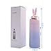 Kids Thermos, Cute Girls Water Bottle (12OZ), Mini Travel Mug, Rabbit Present for Birthday(Purple)