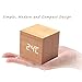 ZEYI Cube Alarm Clock,Portable Travel Clock,Wooden Design Desk Clock,Display Temperature,Date,Year, 3 Alarm Settings Best