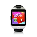 Yuntab SW01 Bluetooth Wrist Wrap Fitness Smart Watch Phone with Camera - Silver