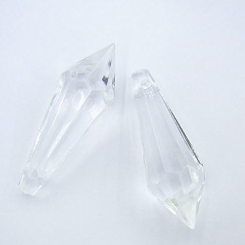 TheTasteJewelry 11x32mm Crystal Cut Acrylic Bead - Lot 50 Pcs 2747 Jewelry Making Necklace Healing