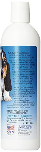 Bio-Groom Fluffy Puppy Tear Free Shampoo, 12 Ounces, and Bio-Groom Silk Conditioning Creme Rinse, 12 Ounces - Combo Pack for Dogs and Cats - 2 Items Total
