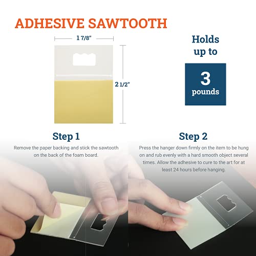 Foam Board Assortment Sawtooth Frame Hangers 25 Pack Includes Kwik