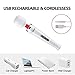 Scheam Wand Massager Handheld with 10 Powerful Speeds Personal Cordless Rechargeable Vibrator Therapy Body Massager for Muscle Aches and Sports Recovery (White)