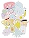 LaurDIY Kawaii Puffy and Die Cut Cute Stickers for Decorating, 44pc