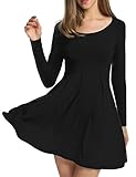 Meaneor Women's Raglan Sleeve Casual Scoop Neck Flare Tunic Dress