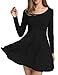 Meaneor Women's Raglan Sleeve Casual Scoop Neck Flare Tunic Dress