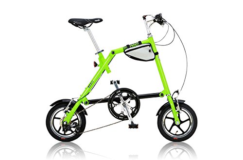 Nanoo ナノー 折りたたみ自転車 グリーン グリーン B00hy6cmky 専用輸行バッグ トライフレームバッグ付属 シマノ7段変速 アルミ製 12インチ 折りたたみ自転車 魅力の Www Anoual Ma