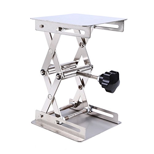 WHOSEE 4" x 4" Scientific Lab Lifting Platform Stainless Steel Lab Stand Laboratory Tool