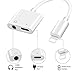 Headphone Adapter for iPhone Charger Jack AUX Audio 3.5 mm Jack Adapter for iPhone Adapter Splitter Earphone Compatible with iPhone 7/7p/8/8p/X Dongle Accessory Connector Compatible iOS 11/12 Laterthumb 1