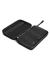 Funda Universal de Electrónica Accesorios Organizador de viaje rígido con estuche para bolsas, 9.8 "x 5.6" x 2.8 "- Negro