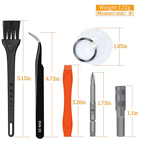 E·Durable Triwing Screwdriver for Nintendo 17 in 1 Professional Precision Screwdriver Tool Set Full Security Game Bit Repair Tool Kit for Nintendo/Joycon/Wii/GBA