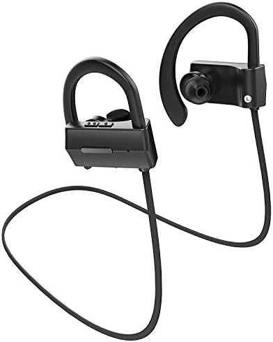 Anlo Bluetooth Headphones Wireless In Ear Earbuds V4.1 Stereo Noise Isolating Sports Sweatproof Headset with Mic, Premium Bass Sound - Black