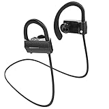 Anlo Bluetooth Headphones Wireless In Ear Earbuds V4.1 Stereo Noise Isolating Sports Sweatproof Headset with Mic, Premium Bass Sound - Black