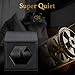 floureon Automatic Watch Winder for Two Watches Dual Watch Winder, Wooden Winder Box Display Double with Two Cushion Holders for Automatic Watches Compact Design Noise-Isolating (Black)