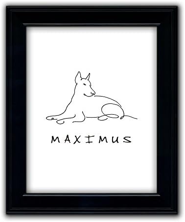 Doberman - Personalized Framed Dog Line Drawings - Perfect and Unique Gift for Dog Lovers!