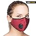 One Mask + 6 Filters) Military Grade N99 Carbon Activated Anti Dust Face Mouth Cover Mask Respirator - Dustproof Anti-bacterial Washable - Reusable Respirator Comfy - Cotton Ge (N99 Mask - Dark Red)