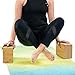 ZURA Premium Yoga Block – 9″ x 6″ x 4″- Eco-Friendly, Provides Stability and Balance (Set of 2 Bamboo Blocks)thumb 1