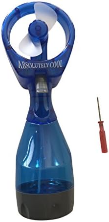 Navy Blue Personal Handheld Misting Fan & Water Sprayer Perfect for Outdoor Sporting Activities Such as Camping,Hiking, Biking, Walking, Running, Jogging, Fishing, Mowing Gardening Battery Operated