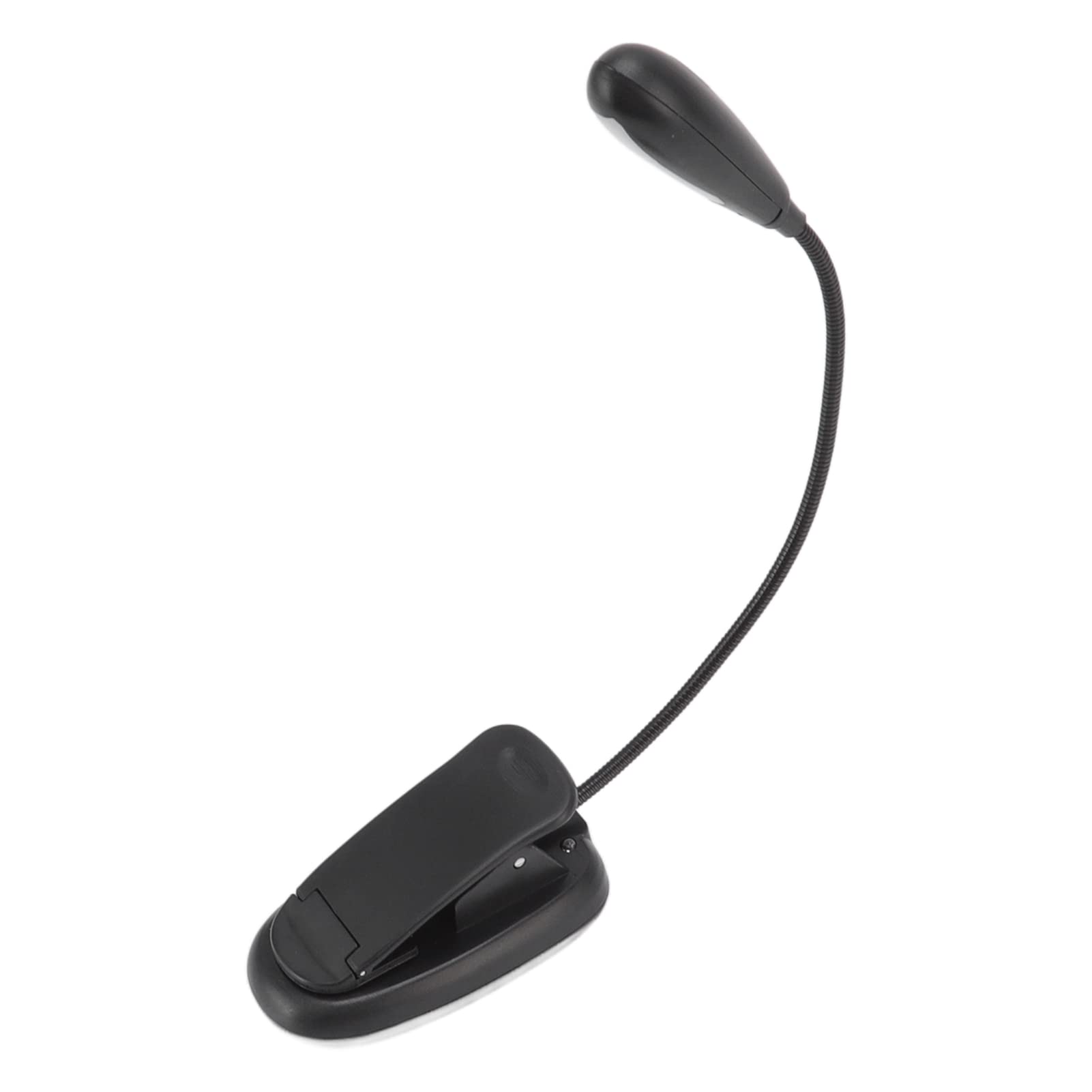 Topyond Black Clip on Light - 9 Level Foldable Flexible Gooseneck - USB Rechargeable LED Clip Table Reading Lamp for Versatile Use