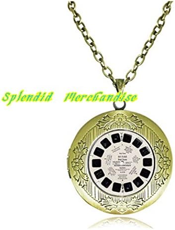 Splendid Merchandise® Charm View Master Necklace Locket Vintage Viewmaster Reel Viewfinder Eighties Fads Techie