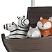 Lambs & Ivy Two of A Kind Noah's Ark Animals Lamp with Shade & Bulb, Blue/Gray