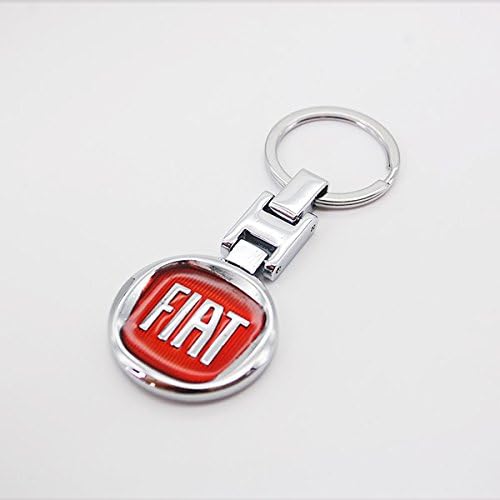 DREAMSECTOR FIAT car logo emblem keychain 3D metal alloy keyring with gift box