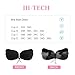 [NEW VERSION FBA] Adhesive Bra, Push Up Strapless Bra with Drawstring Reusable Invisible Silicone Backless Bras for Women (Cup D, Black 1)