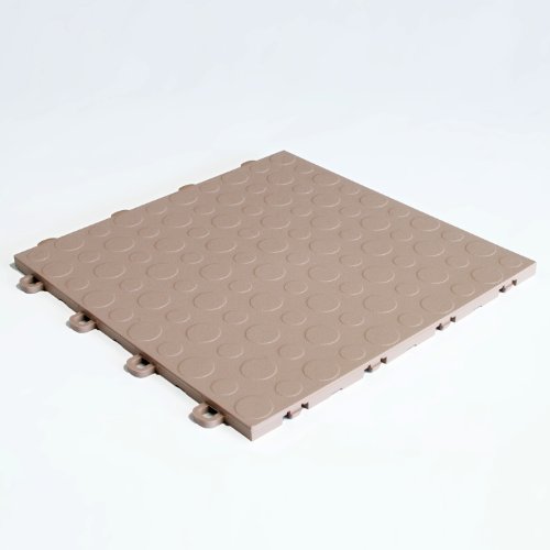 BlockTile B0US5130 Garage Flooring Interlocking Tiles Coin Top Pack, Beige, 30-Pack - Thumbnail 2