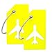 Silicone Luggage Tag With Name ID Card Perfect to Quickly Spot Luggage Suitcase (Yellow) primary