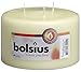 BOLSIUS 3 Wick Ivory Pillar Candles - 50 Hours Burning Time Candle Set - 4-inch x 6-inch Dripless Candle - Perfect for Wedding Candles, Parties and Special Occasions primary