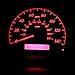 Partsam 10x T5 37 73 74 2721 Wedge Instrument cluster Panel LED Light Bulb Lamp Red For 2004-2011 Chevrolet Colorado