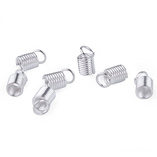 image for BronaGrand 150pcs Antiqued Brass Silvery Crimp Fasteners Leather Cord 