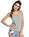 SweatyRocks Women's Sleeveless Flowy Loose Fit Racerback Yoga Workout Tank Top Grey M