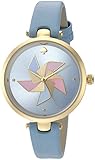 kate spade new york Women's 'Holland' Quartz Stainless Steel and Leather Casual Watch, Color:Blue (Model: KSW1231)