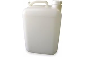 Approved Vendor HOZQ8-885 Plastic Carboy, 5 Gal, with Handle & Cap, White