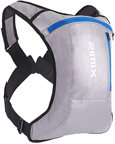 DHFJKK Cycle Backpack,Multifunctional Lightweight Running Backpack Cycling Daypack with LED Energy Light for Running Biking Unisex,Silver