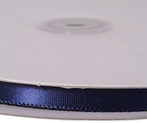 Homeford Single Face Satin Ribbon, 1/4-Inch/100-Yard, Navy Blue