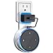 Bovon Outlet Wall Mount Hanger Holder Stand for Dot 2nd Generation, Best Space-Saving Dot Accessories for Your Smart Home Speaker Without Mess Wires or Screws (Short Charging Cable Included) (White)