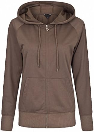 Women Basic Loose Zip-Up Hoodie Thick Fluffy Fleece Solid Casual Plussized Long Sleeve Casual Roupas Femininas Tops Zc051 Brown Xl