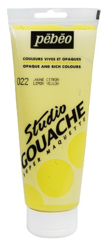Pebeo Studio Gouache 220-Milliliter, Lemon Yellow