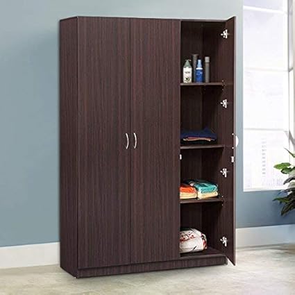 Santosha Decor Willy Mdf Wood Multipurpose 3 Door Wardrobe