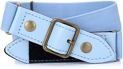 Jabeu Kids Elastic Adjustable Stretch Belt with Kids Friendly Velcro Leather Closure