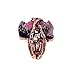 KAYMEN FASHION JEWELLERY Cubic Gem Resin Stone with Crystal Elastic Stacking Rings Antique Gold and Silver Tone 3 Colors (Coffee)