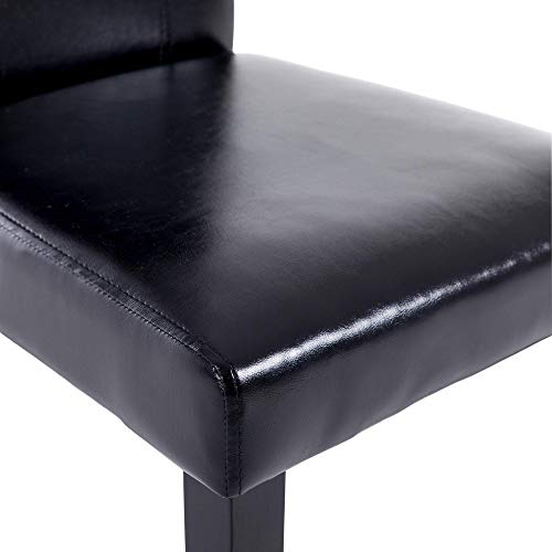 Set of 6 Modern Fabric Upholstered Dining Chairs Elegant Design Dining Room Chairs (Black Set of 6)