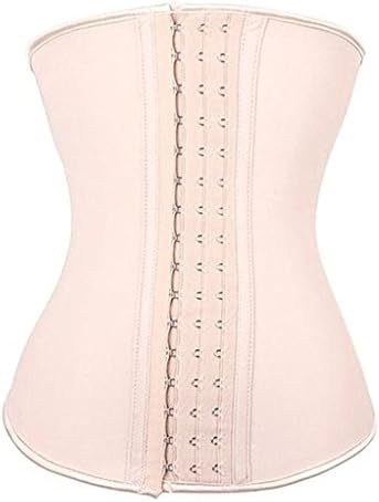 Fxford Women's 25 Steel Boned Latex Workout Waist Trainer Shapewear Girdle Beige FX1210 (Beige, XS)