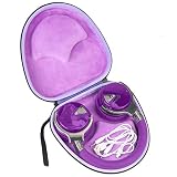 Hard Travel Case for COWIN E7 / E7 PRO Active Noise Cancelling Bluetooth Headphones by co2CREA (Black Case + Internal Purple)