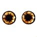 16mm Brown Teddy Bear Glass Eyes Cabochons for Fantasy Art Doll Taxidermy Sculptures or Jewelry Making Crafts Set of 2