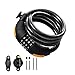 Via Velo Bike Lock Combination Cable Lock Combinationa Lock with 4-Feet Bike Cable Basic Self Coiling Resettable Combination with Complimentary Mounting Bracket, 4 Feet x 1/2 inch(12mm) Cable.