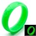 KUSI Silicone Wedding Ring Band for Women Committed to Active Lifestyle, Infinity Bands, Flex Rubber, Comfort Fit, Green Glow in the Dark Size 7, Perfect Replacement for Metal Rings