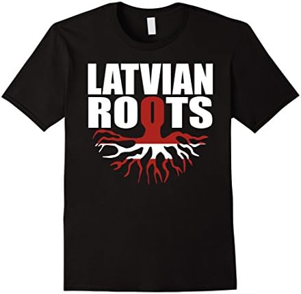 Men's Teecastle Latvian Roots Latvia Pride Flag Gift T-Shirt 2XL Black